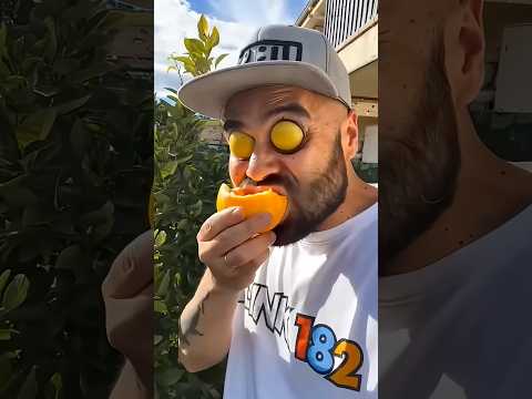 WHAT HAPPENED TO HIS EYES?! ??️ #orange #magic #shorts #funny  #scary #prank #viralshorts #fail thumbnail