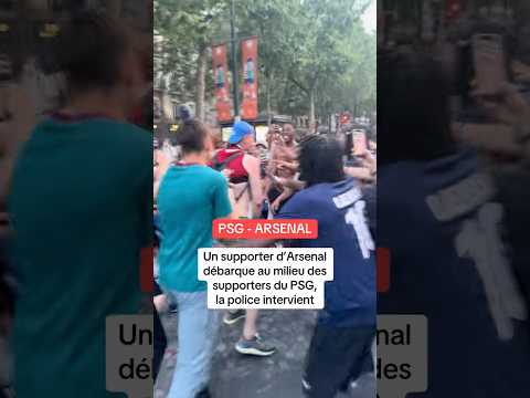 Un supporter anglais débarque sur les Champs-Élysées au milieu des supporters du PSG thumbnail