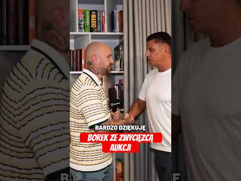 BOREK ZE ZWYCIEZCĄ AUKCJI "WIECZÓR Z MATIM" #shorts thumbnail