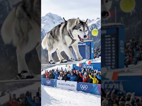 SE IL MIO CANE LUPO PARTECIPASSE ALLE OLIMPIADI 🙈🐺🥇 #cane #olimpiadi #comedy #comico #dog thumbnail