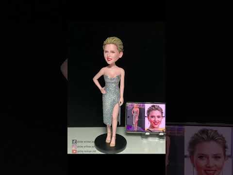 Part 2 ：Crafting Scarlett Johansson’s Dress and Pose | Clay Art Creation Process thumbnail