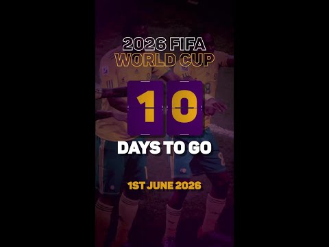 The wait is almost over... Just 🔟 days to the 2026 #FIFAWorldCup! #football thumbnail