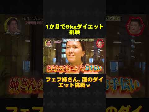 P2:1か月で9kgダイエット挑戦  #月曜から夜ふかし #夜ふかし #元日から夜ふかし #フェフ姉さん #多田さん thumbnail