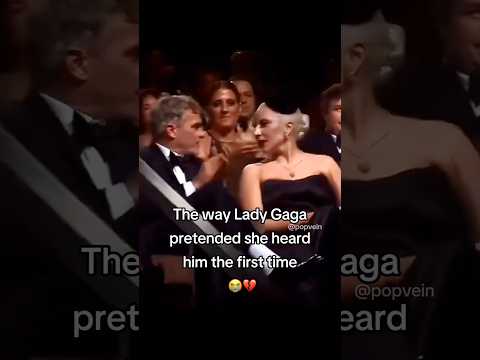 The way Lady Gaga pretended she heard him the first time 😭💔 thumbnail