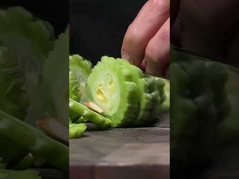 Bittermelon cut by the Rui “BloodMoon” Santoku #fyp #satisfying #kitchenknife #japaneseknife thumbnail