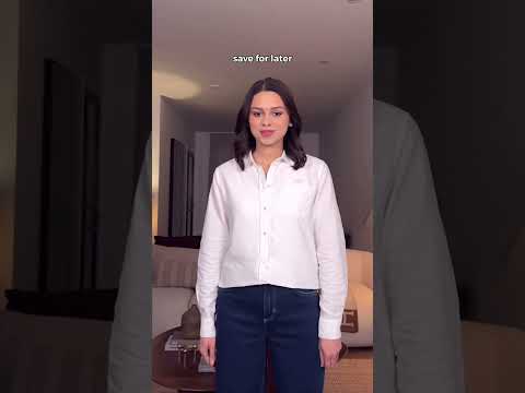 How to crop your shirt 🤯 | No sewing, will stay all day 🤍 #styling #style thumbnail