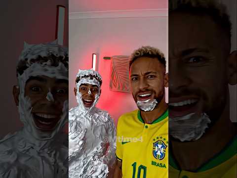 Neymar Didn’t Expect the Foam Hug 🫧😂 #football #haaland #parody thumbnail