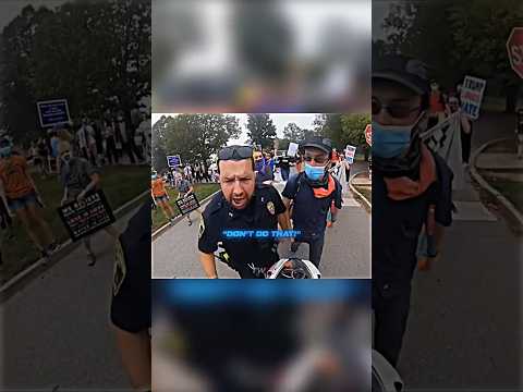 Protesters Block Biker Road Rage 😡 thumbnail