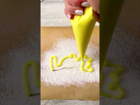 Creating a delicate ‘LOVE’ masterpiece out of meringue ✨❤️ sweet and airy DIY to share the love! 🎥 thumbnail