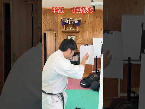 【武道・武術】吊るした半紙を寸勁で破ることは可能なのか！？やってみた！！#aikido ＃karate #martial #武道 #空手＃合気道＃筋トレ#selfdefens thumbnail