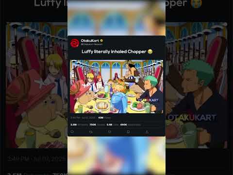 Luffy literally inhaled Chopper 😭 #anime #animeshorts #animememes #animeedits #shorts thumbnail
