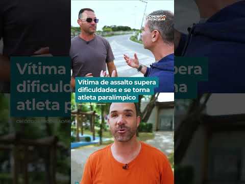 Vítima de assalto supera dificuldades e se torna atleta paralímpico #Shorts #DomingoEspetacular thumbnail