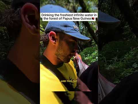 Drinking natural spring water in the forest of PNG 🇵🇬 thumbnail