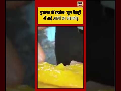 Gujarat में हड़कंप! जूस फैक्ट्री में सड़े आमों का भंडाफोड़ | #shorts #viralnews #viralvideo thumbnail