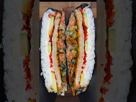 Spicy Salmon Crunch Sushi Sends Sensory Shockwaves!🍣🌯 #shorts #sushi #wrap #japanesefood thumbnail