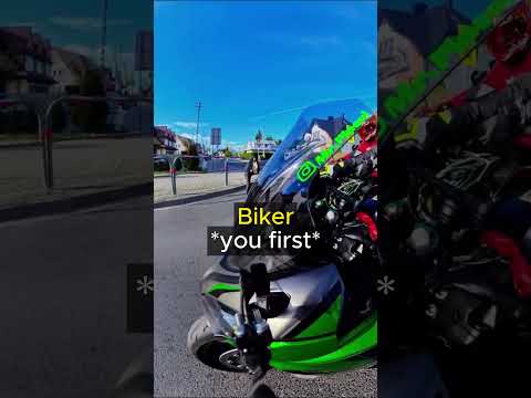 Dog Asks Biker to Cross First thumbnail