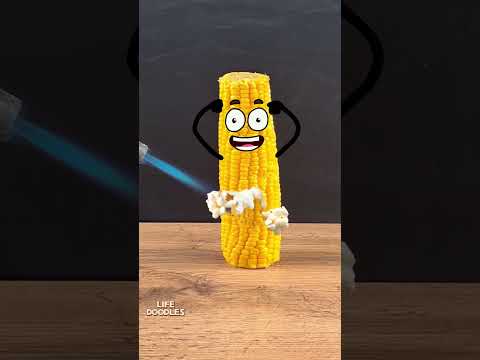 Life Doodles | Corn popcorn burner ? #lifedoodles #shorts #animation thumbnail