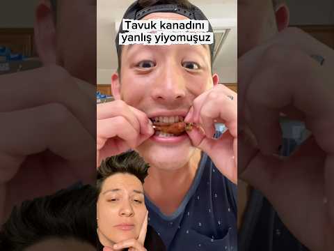Tavuk kanadını yanlış yiyomuşuz 😬 chicken wing eat trick #tavuk #chicken thumbnail