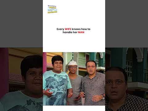 Every wife knows how to handle her MAN !   #tmkoc #funny #comedy #taarakmehta #jethalal #daya thumbnail
