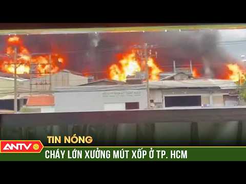 Nhà xưởng bốc cháy ngùn ngụt, cột khói đen khổng lồ bốc cao hàng chục mét | ANTV thumbnail