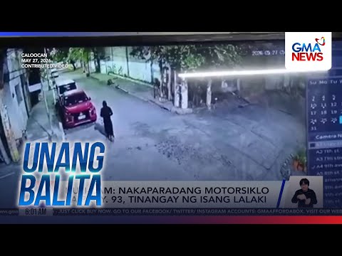 Huli-cam - Nakaparadang motorsiklo sa Caloocan, tinangay ng isang lalaki | Unang Balita thumbnail