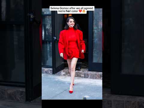 She Owns This Color❤️🔥 #selenagomez #reddress #fyp thumbnail