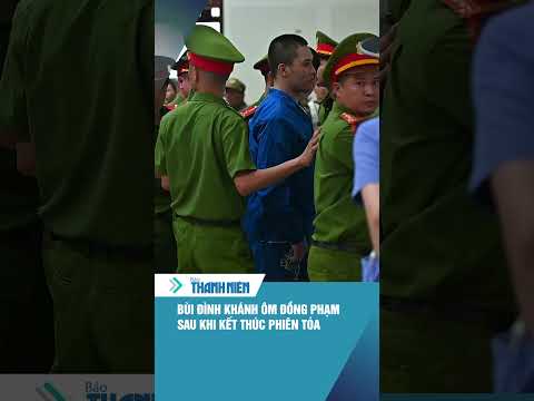 Bùi Đình Khánh ôm đồng phạm sau khi kết thúc phiên tòa #shorts thumbnail