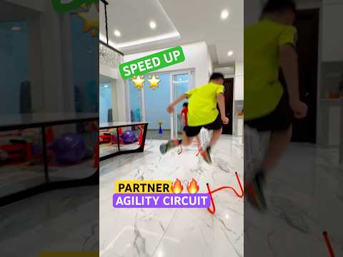 GOTTA GO FAST ⚡️PARTNER AGILITY CIRCUIT 🌟 NINJA TRAINING #shorts #speedandagility #ninja thumbnail
