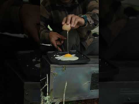 COOKING ON A WOOD STOVE DURING HEAVY RAIN INSIDE A HOT TENT #solocamping #raincamping #shorts thumbnail