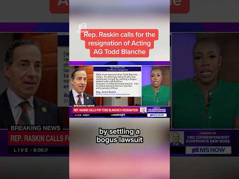 Rep. Raskin calls for the resignation of Acting AG Todd Blanche thumbnail