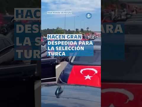 Con enorme caravana de autos, despiden a selección de Turquía rumbo a la Copa del Mundo 2026 #shorts thumbnail