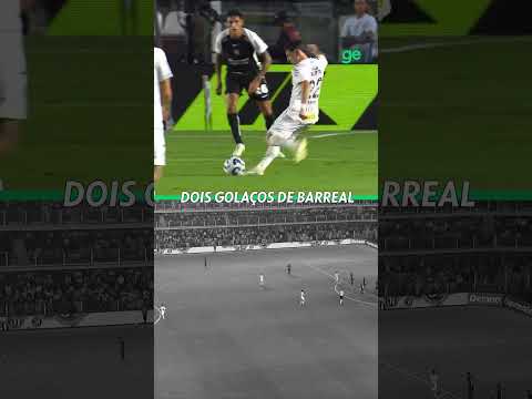 DOIS GOLAÇOS DE BARREAL PELO SANTOS | #shorts | ge.globo thumbnail