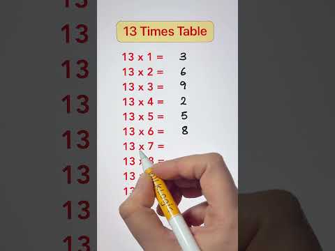Easiest way to remember 13 Times Table thumbnail