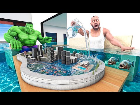 Franklin Found Tiny City Inside Swimming Pool - INDIAN BIKE DRIVING 3D thumbnail