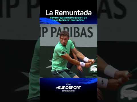 𝓒𝓱𝓮 𝓻𝓮𝓶𝓾𝓷𝓽𝓪𝓭𝓪! 👀Carreno-Busta da 1-4 a 6-4 si aggiudica il primo set contro Jodar 🇪🇸 thumbnail
