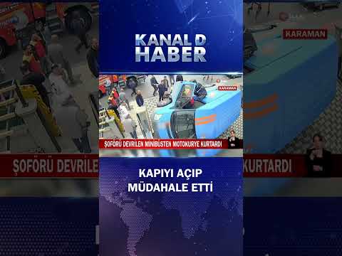 Şoförü Devrilen Minibüsten Motokurye Kurtardı! thumbnail