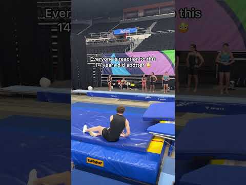 Didn’t doubt the spotter for a second💯 #gymnastics #spotters #fails #trampoline #flips #olympics thumbnail