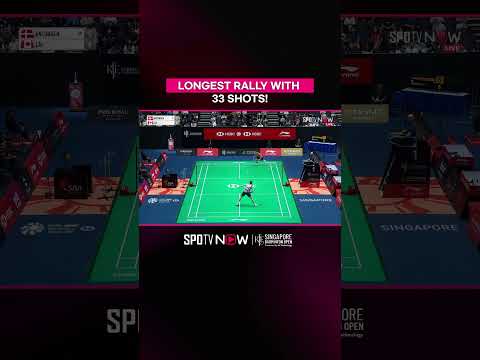 #KFFSingaporeBadmintonOpen 🏸- 33 shots. One incredible rally. 🤯👏 thumbnail