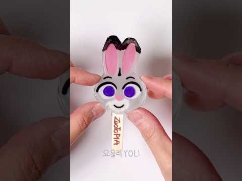 주토피아 주디 팝시클 🩷🐰 만들기 - DIY Zootopia Judy Popsicle 🩷🐰 Squishy with nano tape #주토피아2 #zootopia2 thumbnail