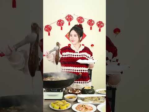 Office dinner for Chinese Spring Festival! #Shorts | Ms Yeah thumbnail
