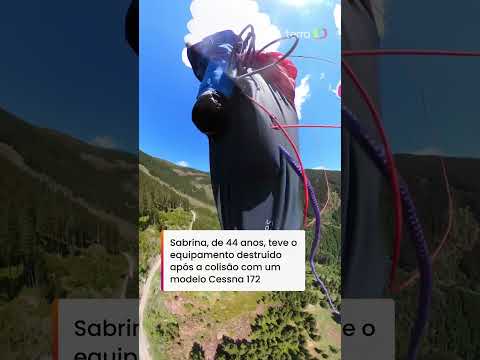 Praticante de parapente sobrevive após colisão com avião durante voo na Áustria #shorts thumbnail