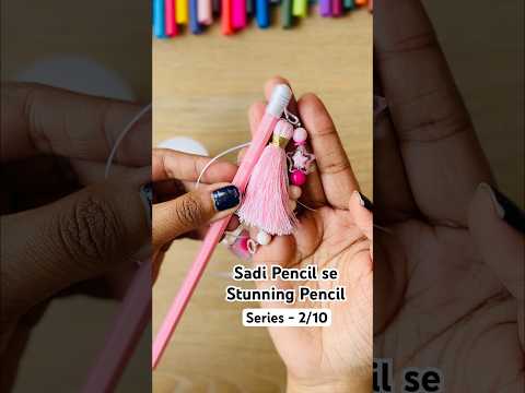 DIY Pencil Makeover-2/10? #crafteraditi #handmade #backtoschool #shorts #craftseries @CrafterAditi thumbnail
