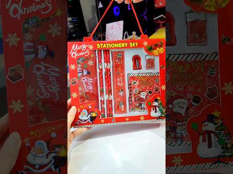 Unboxing Christmas Stationery Set For Students 🎄❤️ #shorts thumbnail