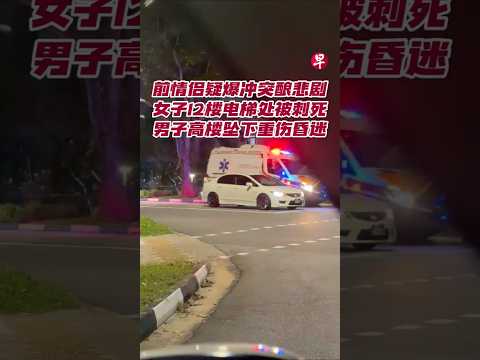 前情侣疑爆冲突酿悲剧 女子12楼电梯处被刺死 男子高楼坠下重伤昏迷 #zaobaosg #sgnews #shorts thumbnail