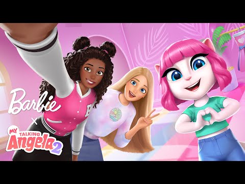 Barbie & Barbie Visit Angela 🩷👯‍♀️ My Talking Angela x @Barbie Trailer thumbnail