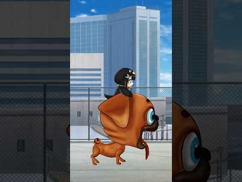 Gugugaga Penguin and Chompy Chasey dog. Animation 1 #ChompyChasey #GugugagaPenguin thumbnail