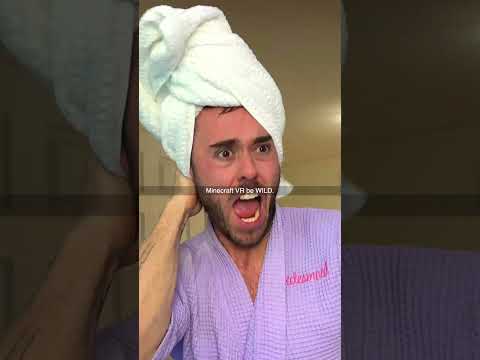 Minecraft VR be wild... #minecraft #skit #comedyshorts thumbnail