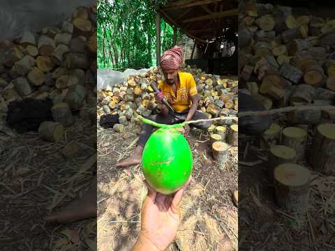 amazing making wooden green coconut using wood.#shortsfeed #woodscraft thumbnail