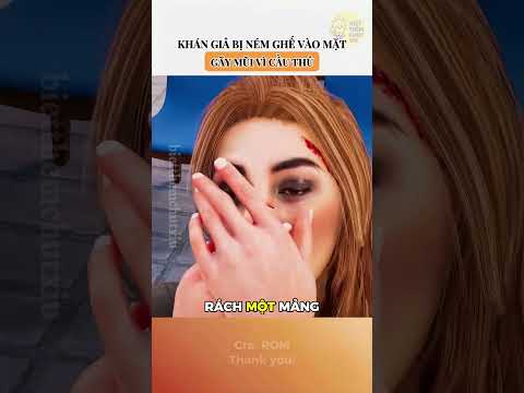 Khán giả bị ném ghế vào mặt, gãy mũi vì cầu thủ  #giaitri #kienthuc thumbnail