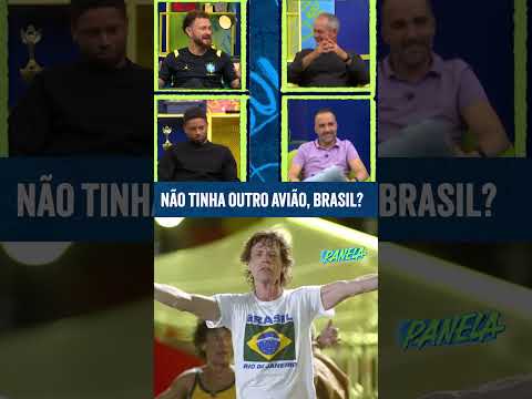 A SELEÇÃO BRASILEIRA EMBARCOU NO MESMO AVIÃO QUE O MICK JAGGER JÁ USOU! #shorts | Panela sportv thumbnail